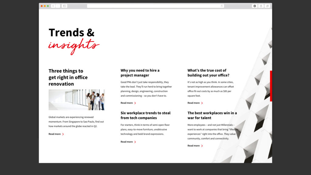 Trends teaser component